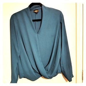 Mossimo Faux Wrap Blouse S